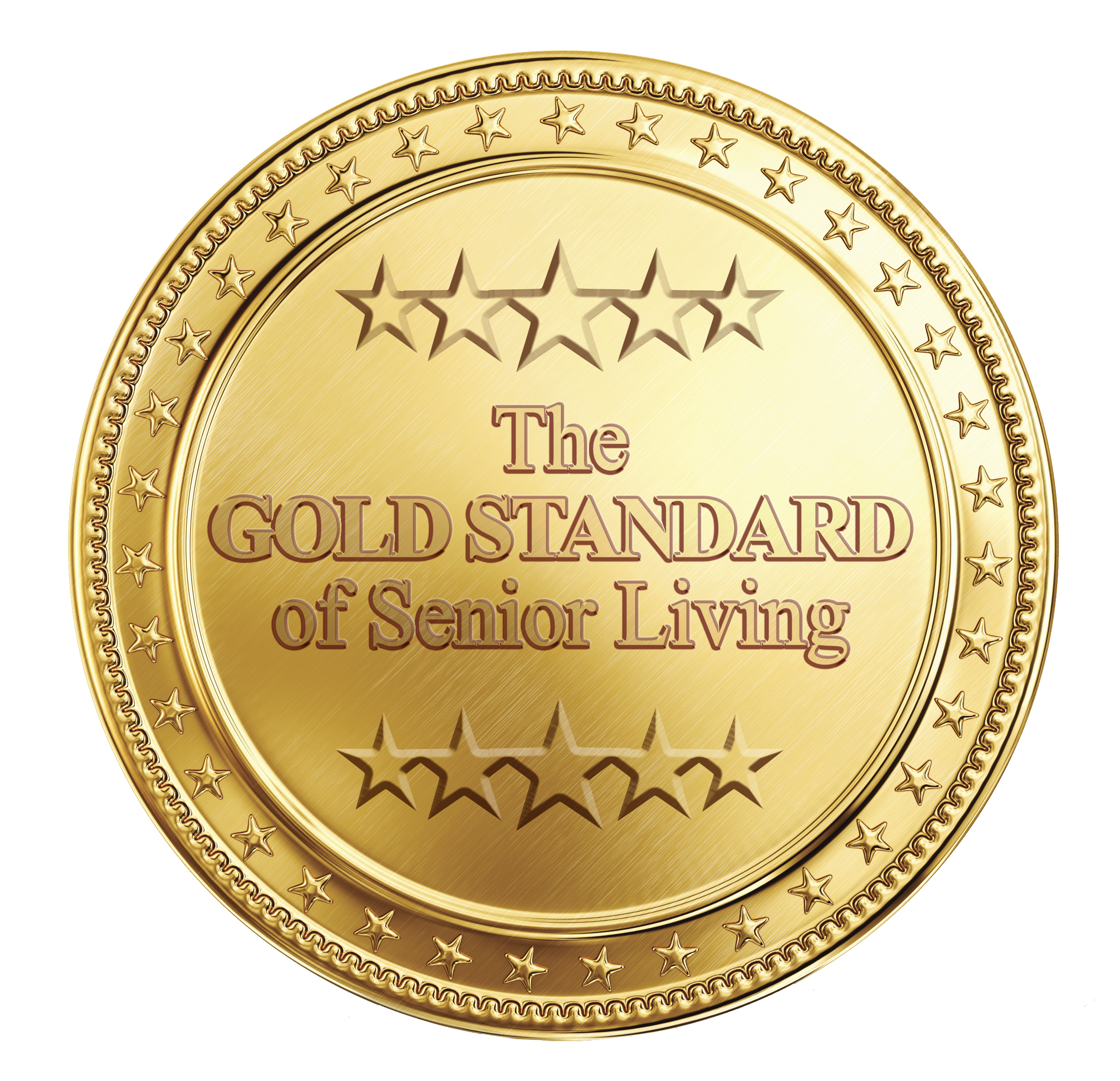 a golden button